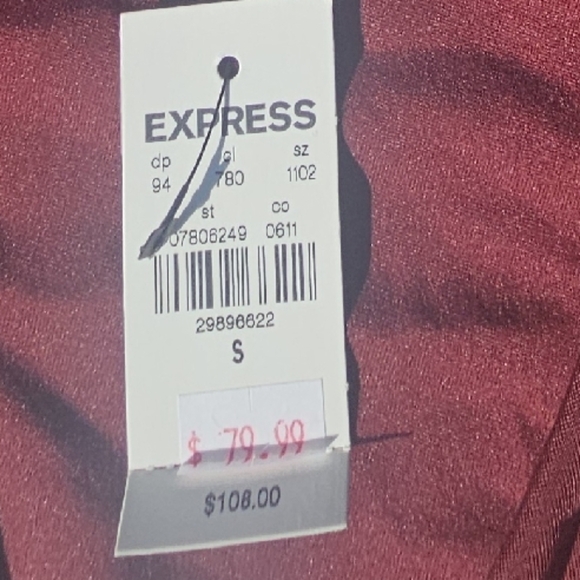 Express Red Ruched Bodycon Dress - Picture 3 of 6